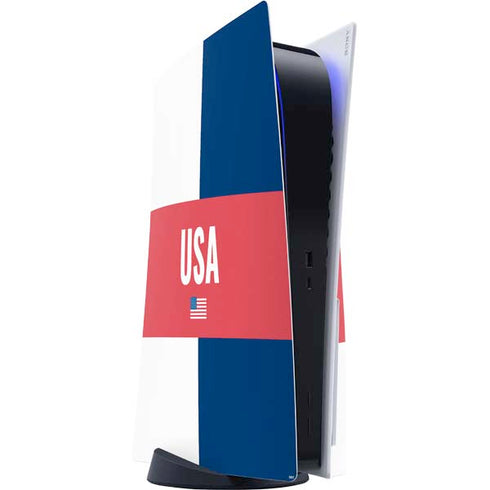 USA Flag Color Block PS5 Console Skin